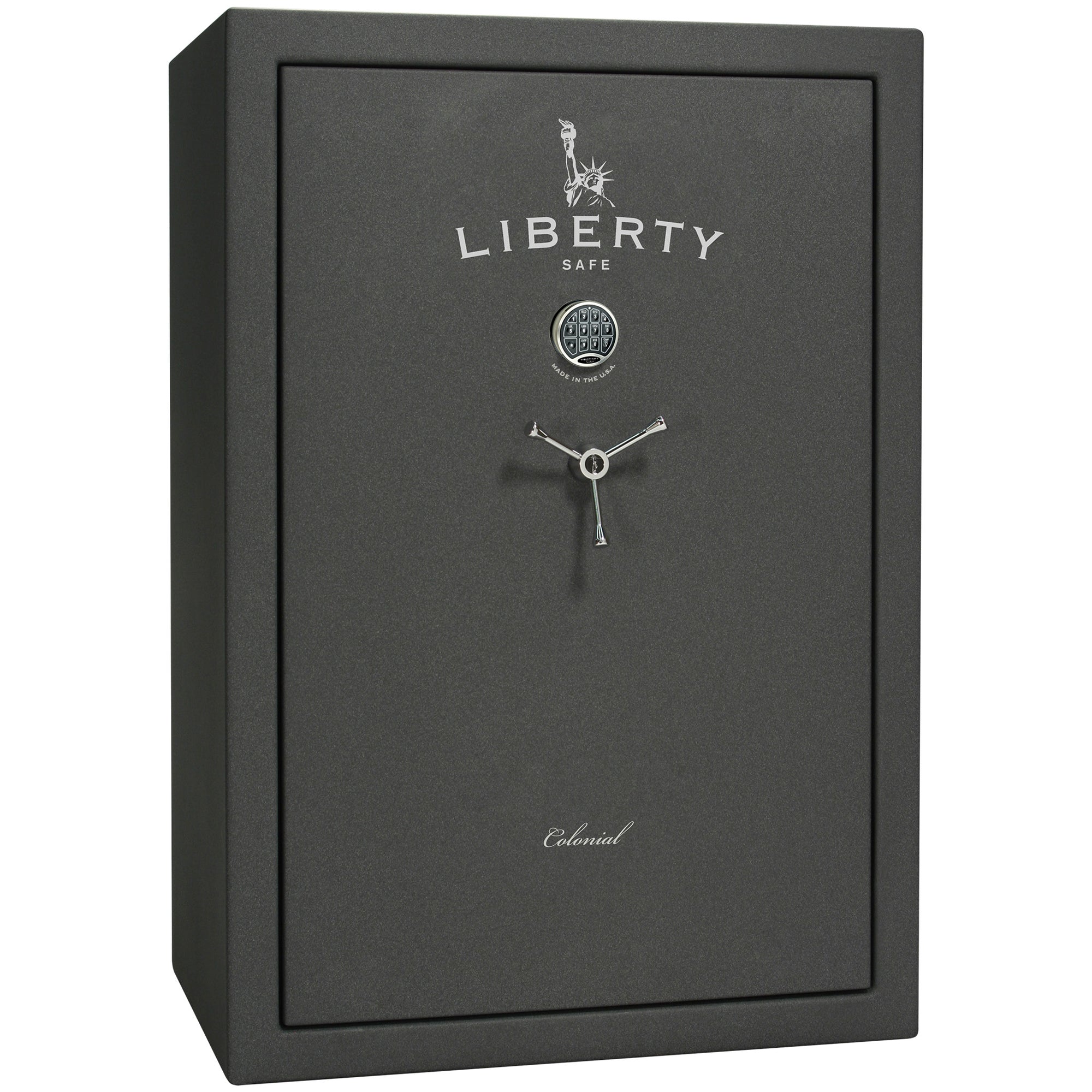 Colonial Series | Level 4 Security | 75 Minute Fire Protection | 35 | DIMENSIONS: 60.5"(H) X 42”(W) X 22"(D*) | Granite Textured | Electronic Lock - closed