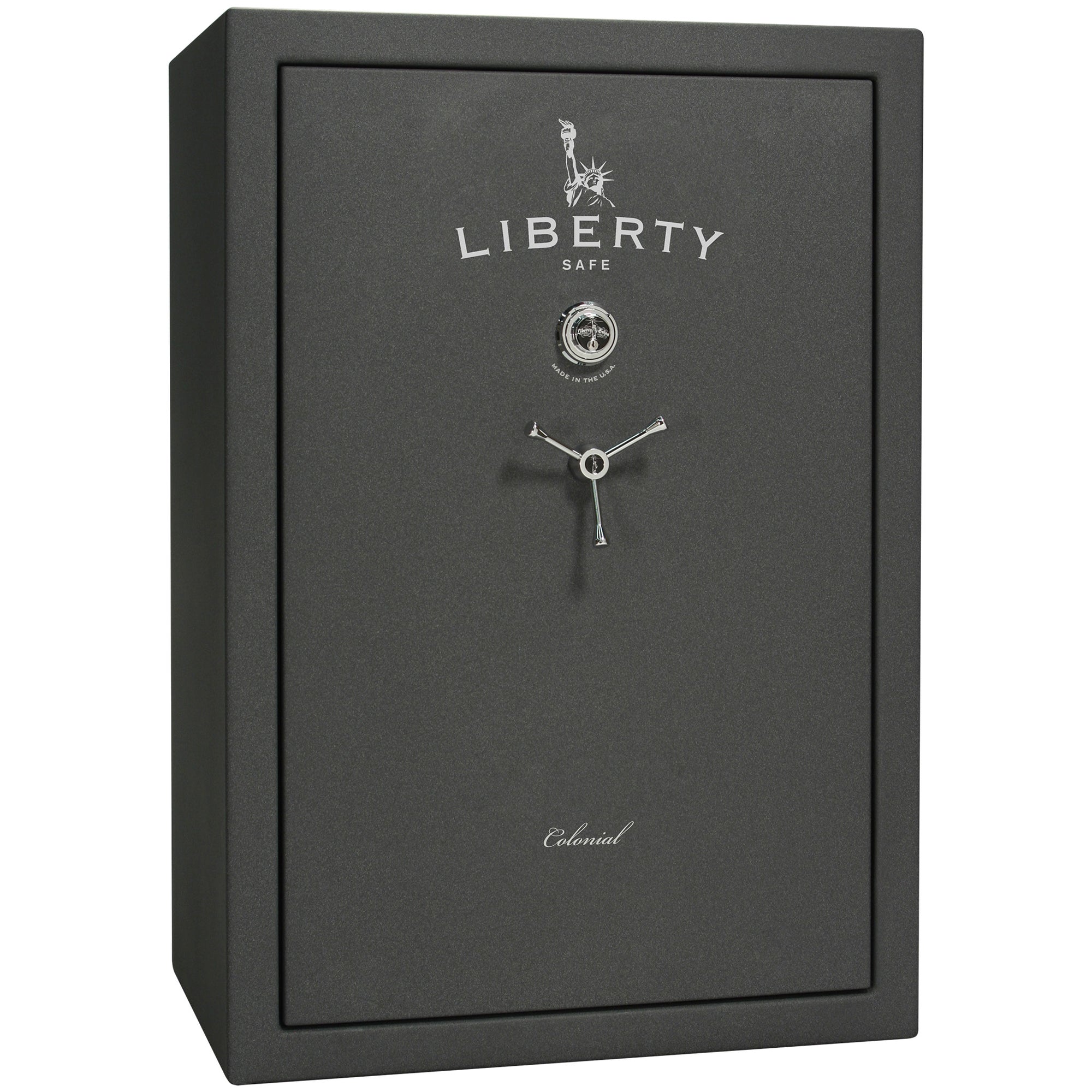 Colonial Series | Level 4 Security | 75 Minute Fire Protection | 35 | DIMENSIONS: 60.5"(H) X 42”(W) X 22"(D*) | Granite Textured | Mechanical Lock - closed