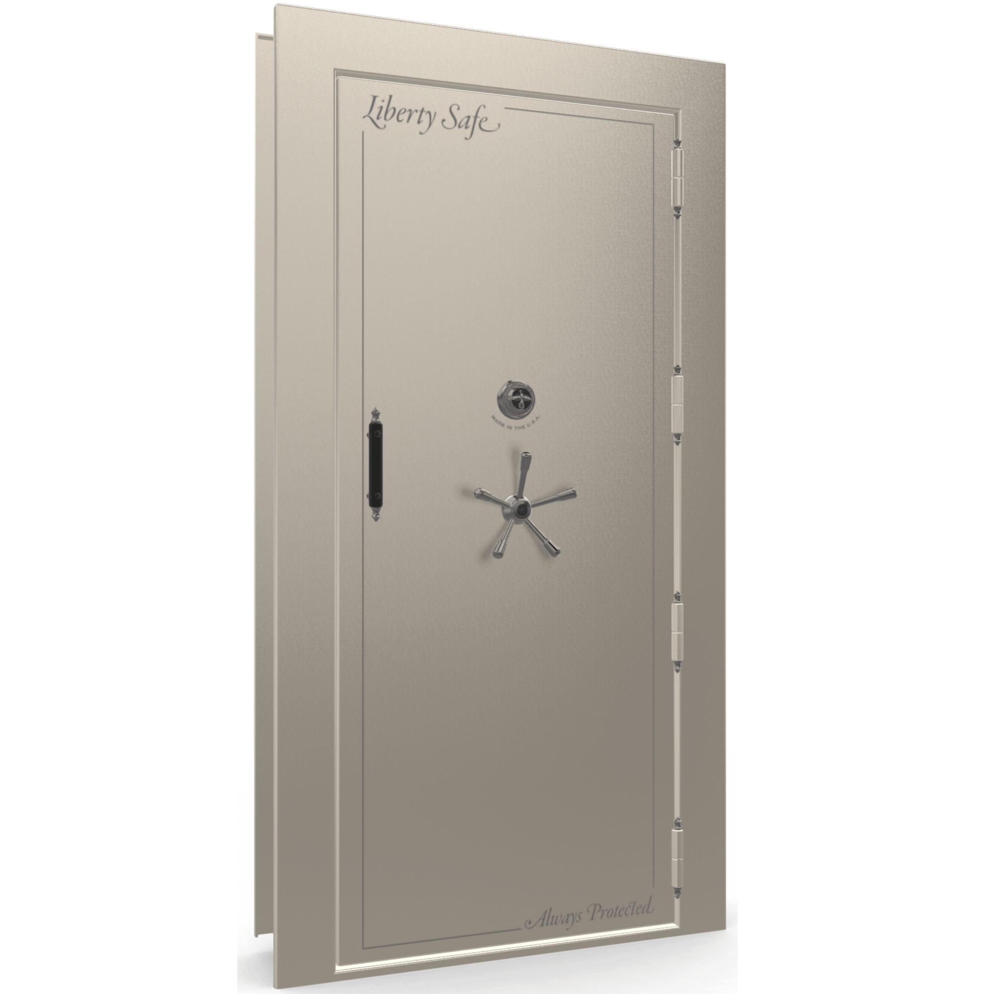 Vault Door Series | Out-Swing | Right  Hinge | Champagne Gloss | Mechanical Lock - closed