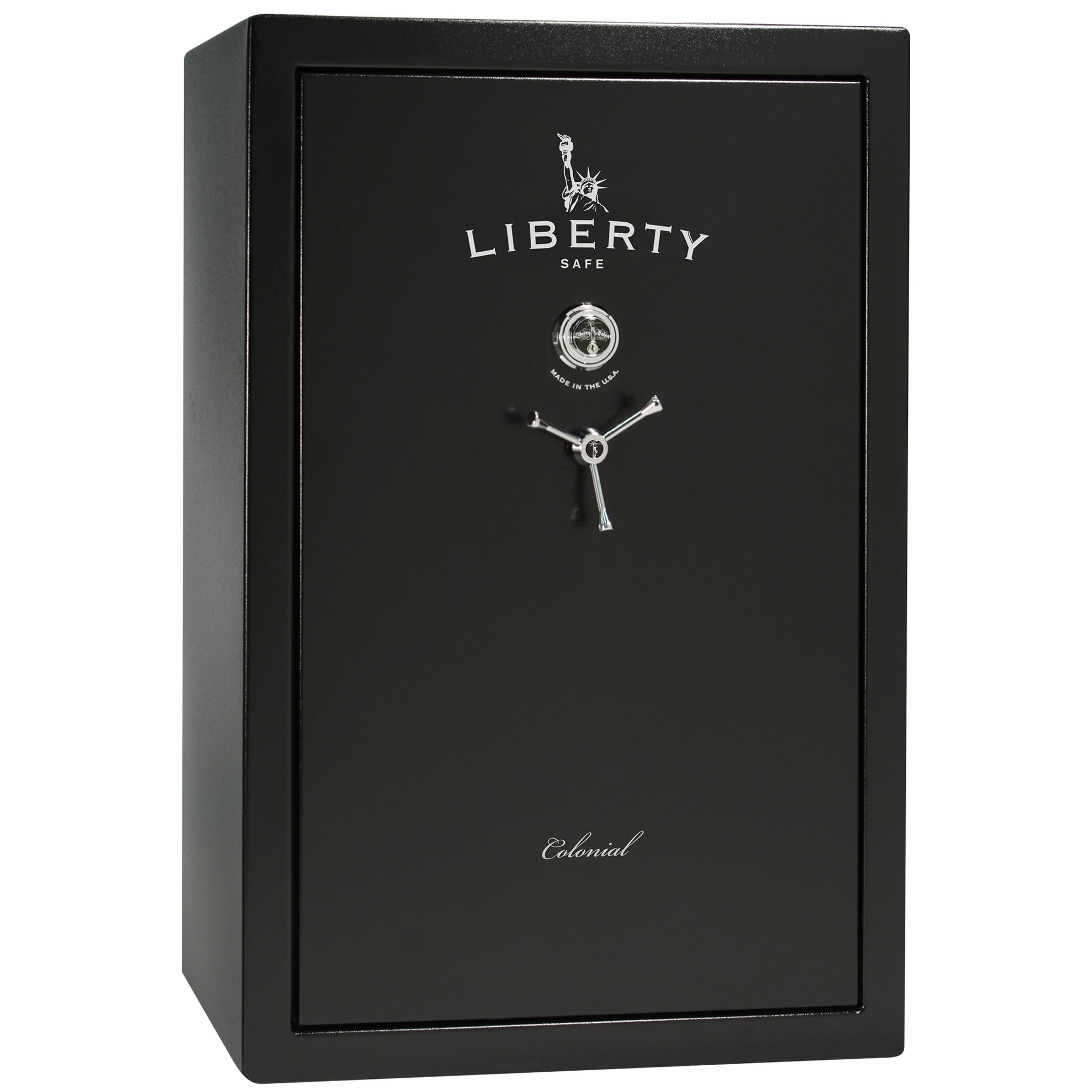 Colonial Series | Level 4 Security | 75 Minute Fire Protection | 35 | DIMENSIONS: 60.5"(H) X 42”(W) X 22"(D*) | Black Textured | Mechanical Lock - closed